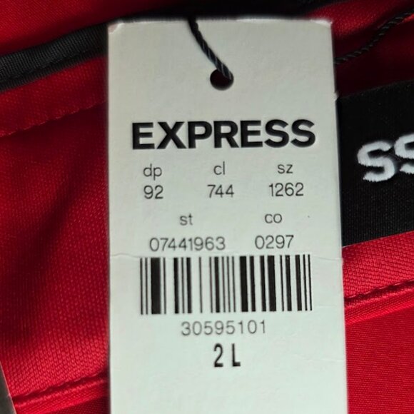 NWT Express High Waisted Flare Pant in Red 2L - Picture 8 of 13